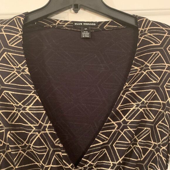 Club Monaco Faux Wrap Rayon Blend Dress sz S - Picture 2 of 5